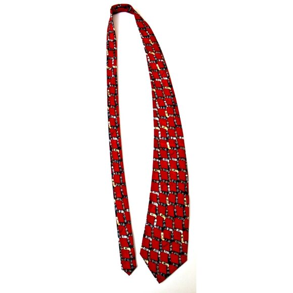 Vintage Nicole Miller Cell Phone Pattern Silk Tie - Picture 1 of 4